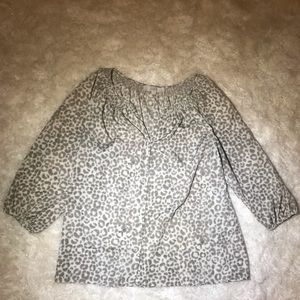 Grey and White Loft Leopard shirt